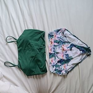 2 piece avanova green bikini set  sz medium